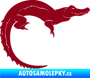Samolepka Krokodýl 001 pravá bordó vínová