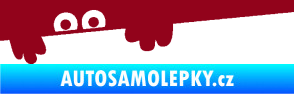 Samolepka Kuk 008 levá šmírák bordó vínová