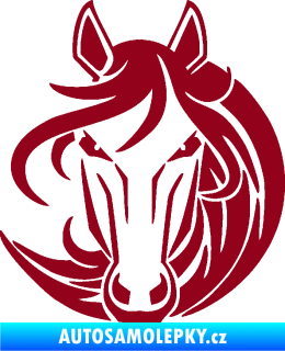 Samolepka Kůň 043 pravá bordó vínová