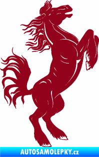 Samolepka Kůň 045 pravá bordó vínová