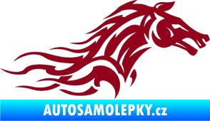 Samolepka Kůň 078 pravá bordó vínová