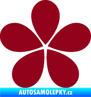 Samolepka Květina dekor 031 bordó vínová