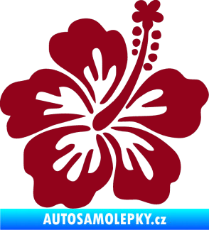Samolepka Kytička 001 pravá ibišek bordó vínová