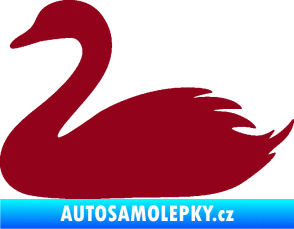Samolepka Labuť 001 levá bordó vínová