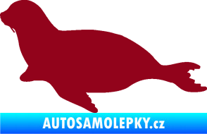 Samolepka Lachtan 001 levá bordó vínová