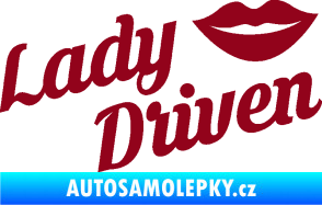 Samolepka Lady driven 002 nápis bordó vínová