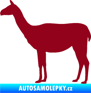 Samolepka Lama 001 levá bordó vínová