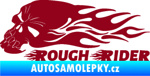 Samolepka Lebka 051 levá rough rider bordó vínová