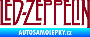 Samolepka Led Zeppelin bordó vínová