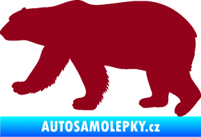 Samolepka Lední medvěd 002 levá bordó vínová