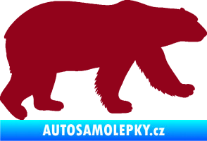 Samolepka Lední medvěd 002 pravá bordó vínová