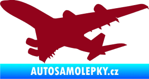 Samolepka Letadlo 002 levá bordó vínová