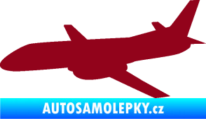 Samolepka Letadlo 004 levá bordó vínová