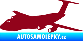 Samolepka Letadlo 008 levá bordó vínová