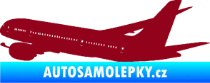 Samolepka Letadlo 009 levá bordó vínová