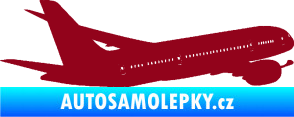 Samolepka Letadlo 009 pravá bordó vínová