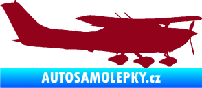 Samolepka Letadlo 021 pravá Cessna 182 bordó vínová