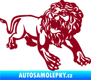 Samolepka Lev 006 pravá bordó vínová