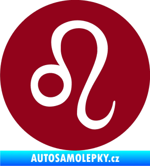 Samolepka Lev zvěrokruh 001 - horoskop bordó vínová