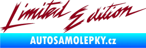 Samolepka Limited edition new 001 v řádce bordó vínová