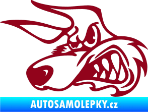Samolepka Liška levá bordó vínová