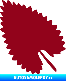 Samolepka List 001 levá bordó vínová