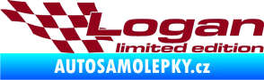 Samolepka Logan limited edition levá bordó vínová