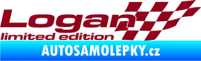 Samolepka Logan limited edition pravá bordó vínová