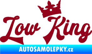 Samolepka Low King 001 nápis král bordó vínová