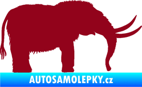 Samolepka Mamut 001 pravá bordó vínová
