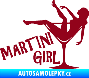 Samolepka Martini girl bordó vínová