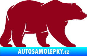 Samolepka Medvěd 002 pravá bordó vínová