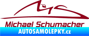 Samolepka Michael Schumacher 002 bordó vínová