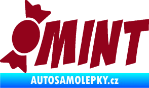 Samolepka Mint bonbón bordó vínová