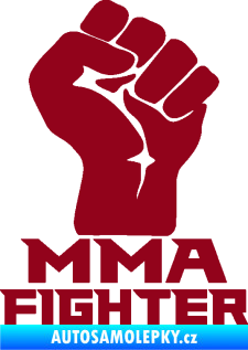 Samolepka MMA Fighter 001 pravá pěst bordó vínová