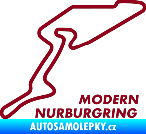 Samolepka Okruh Modern Nurburgring bordó vínová