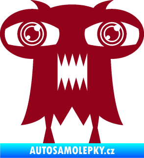 Samolepka Monstrum 003 levá bordó vínová