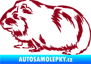 Samolepka Morče 002 levá bordó vínová