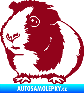 Samolepka Morče 003 levá bordó vínová
