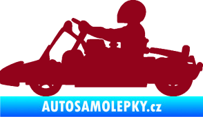 Samolepka Motokára 001 levá bordó vínová