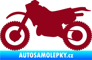 Samolepka Motorka 003 levá bordó vínová