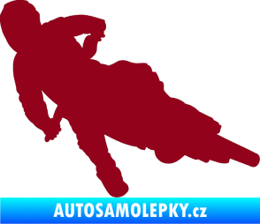 Samolepka Motorka 023 pravá motokros bordó vínová
