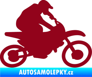Samolepka Motorka 031 pravá motokros bordó vínová