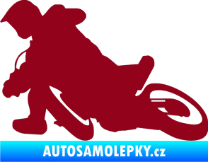 Samolepka Motorka 039 levá motokros bordó vínová