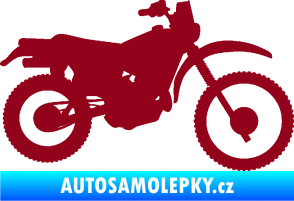 Samolepka Motorka 046 pravá bordó vínová