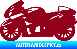 Samolepka Motorka 048 levá silniční bordó vínová