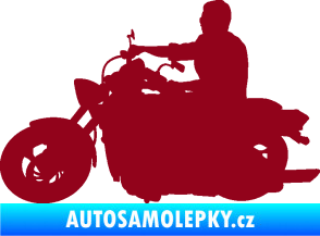 Samolepka Motorka 049 levá bordó vínová