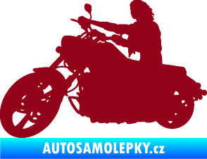 Samolepka Motorka 050 levá bordó vínová
