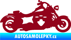 Samolepka Motorka 056 pravá bordó vínová