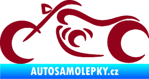 Samolepka Motorka 057 levá obrys bordó vínová